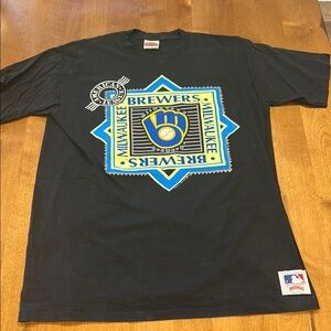 Milwaukee Brewers Black Graphic Tee